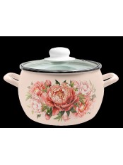 Кастрюля 2л С-4210САП2/4Жм Букет Пионов, Новинка