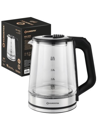Чайник EUROSTEK ЕЕК-3002 1.8л,1,5кВт,стекло