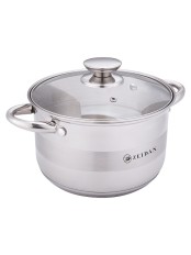 Кастрюля ZEIDAN Z-501075 5,1л, стекл.крыш, нерж.сталь