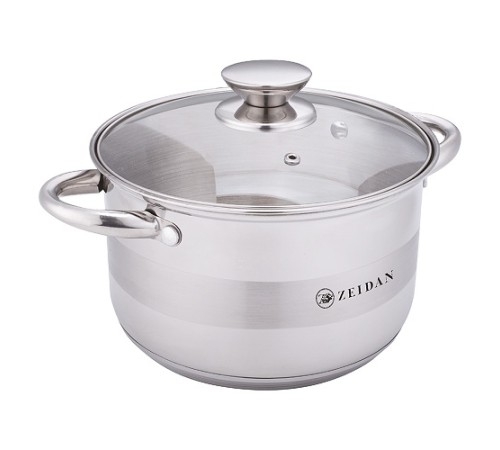Кастрюля ZEIDAN Z-501075 5,1л, стекл.крыш, нерж.сталь