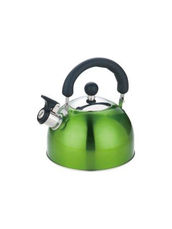 Чайник Добрыня DO-2903G 2,5л, нерж, свисток , зеленый