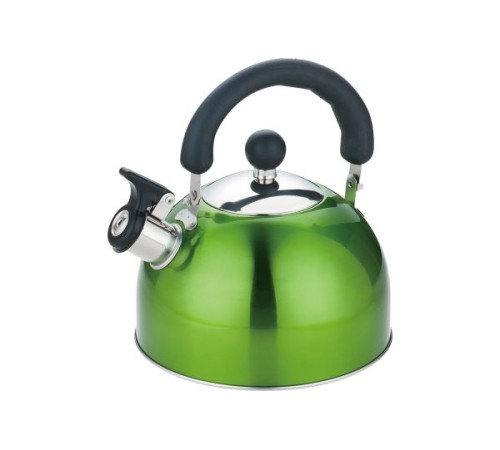 Чайник Добрыня DO-2903G 2,5л, нерж, свисток , зеленый