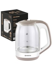 Чайник EUROSTEK ЕЕК-3014 белый, 1.8л, 1,5кВт, стекло