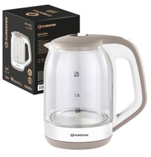 Чайник EUROSTEK ЕЕК-3014 белый, 1.8л, 1,5кВт, стекло