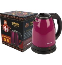 Чайник Матрёна MA-002 бордовый, 1,8л, 1.5кВт, нерж