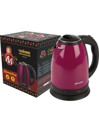 Чайник Матрёна MA-002 бордовый, 1,8л, 1.5кВт, нерж
