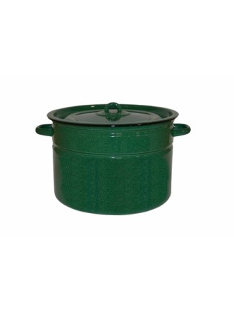 Кастрюля эмалированная 12,5 л, Стальэмаль 2с300с, без рисунка, изумрудный, с зерном
