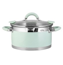Кастрюля LARA MINT LR02-540 1,7л, 16x9см, носик, индукционное дно, крышка с бортом