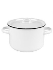 Кастрюля эмалированная 1,5 л, Стальэмаль 2с15/1, без рисунка, белоснежный