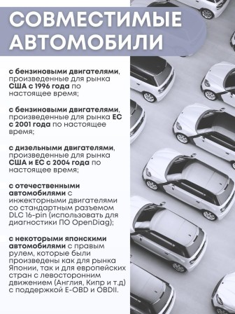 Адаптер автодиагностический EMITRON ELM 327 BLE 4.0