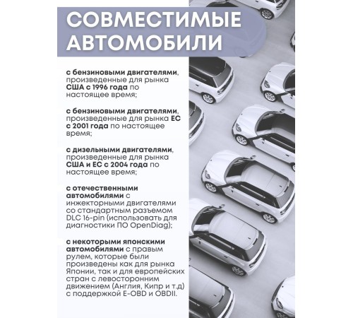 Адаптер автодиагностический EMITRON ELM 327 BLE 4.0