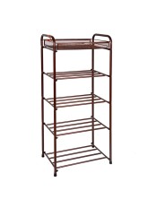 Высокая подставка для обуви 95 см ,5 полок, медный антик