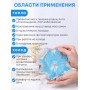 Грелка солевая Снежинка прозрачная голубая