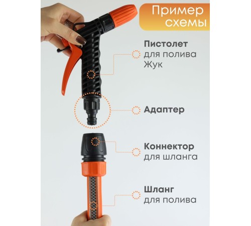 Адаптер Жук 1/2 для поливочного шланга 4435-00