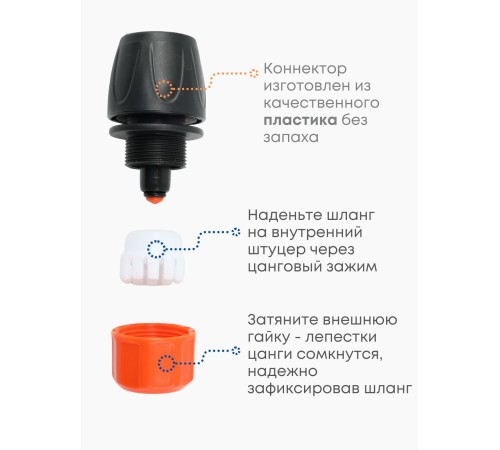 Коннектор с аквастопом Жук 1/2 330801-00
