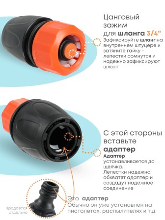 Коннектор с аквастопом Жук 3/4 330795-00