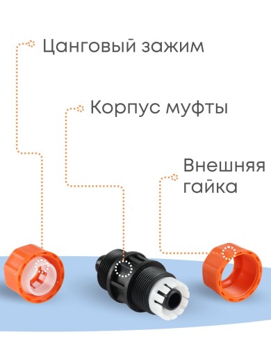 Муфта соединительная для шлангов Жук 1/2-3/4  