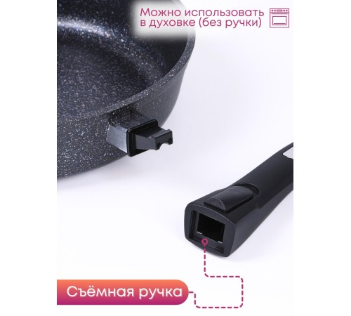 Сковорода ГранитStar InductionPro 28см съем.ручка 028803И Сковорода ГранитStar InductionPro 28см съем.ручка 028803И