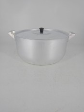 Уценка 25-0789 Кастрюля алюминиевая Демидовский завод МТ-073, 6 л, с крышкой, матовая