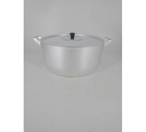 Уценка 25-0789 Кастрюля алюминиевая Демидовский завод МТ-073, 6 л, с крышкой, матовая