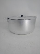 Уценка 25-1313 Кастрюля алюминиевая Демидовский завод МТ-073, 6 л, с крышкой, матовая