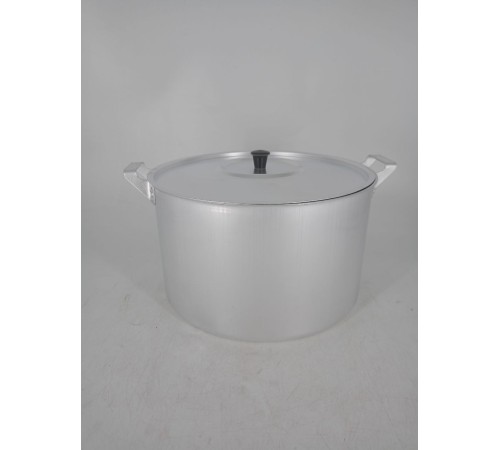 Уценка 25-1934 Кастрюля алюминиевая Демидовский завод МТ-084, 8 л, с крышкой, матовая