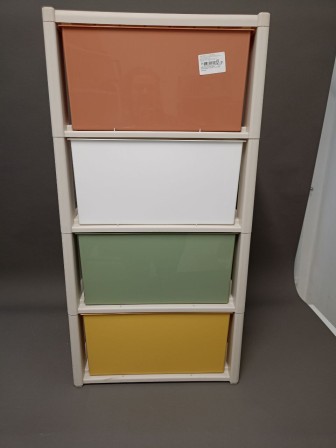 Уценка 25-2021 Комод пластиковый Альтернатива Колорит M7838, 4 секции, цветной