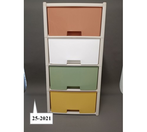 Уценка 25-2021 Комод пластиковый Альтернатива Колорит M7838, 4 секции, цветной