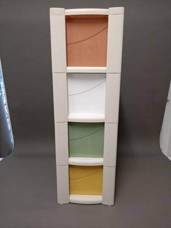 Уценка 25-2021 Комод пластиковый Альтернатива Колорит M7838, 4 секции, цветной