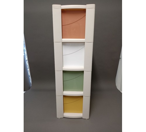 Уценка 25-2021 Комод пластиковый Альтернатива Колорит M7838, 4 секции, цветной