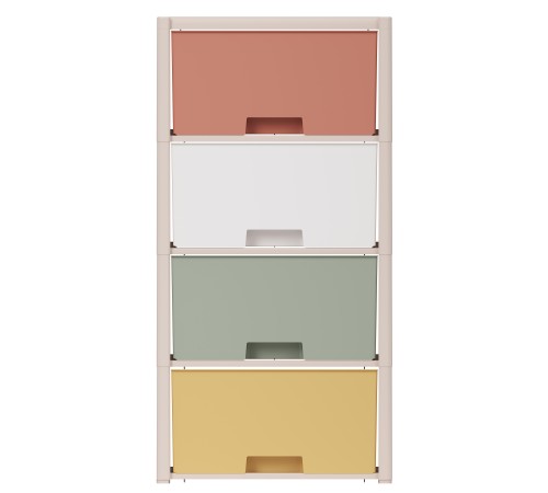 Уценка 25-2021 Комод пластиковый Альтернатива Колорит M7838, 4 секции, цветной