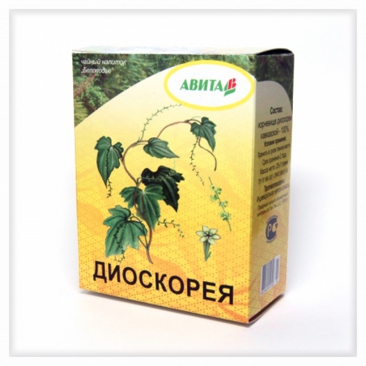 Диоскорея кавказская корень "Авита" 25 г при старческом бессилии, склерозе, для понижении артериального давления