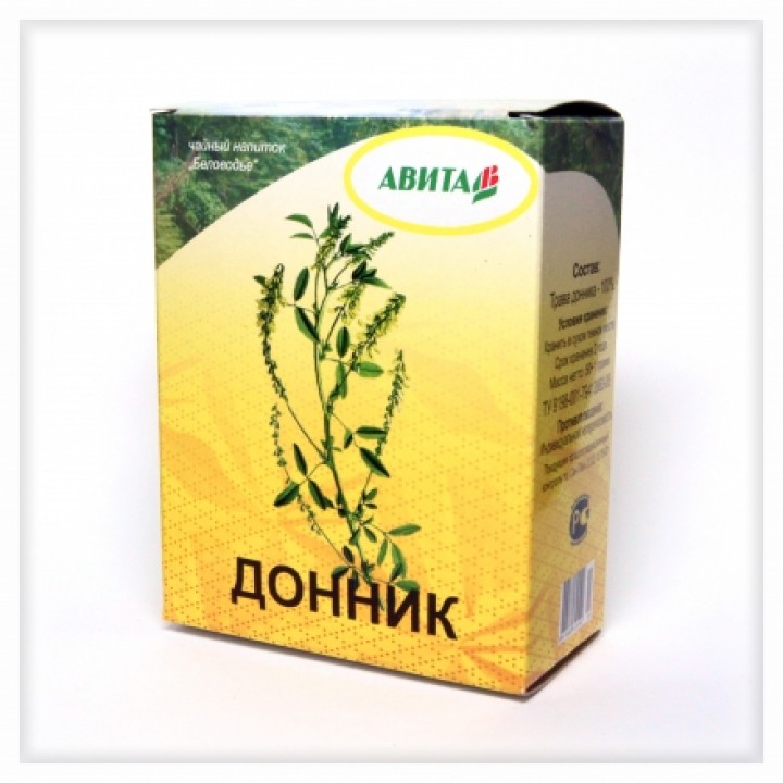 Донник лекарственный "Авита" 50 г при бронхите, бессоннице, мигрени