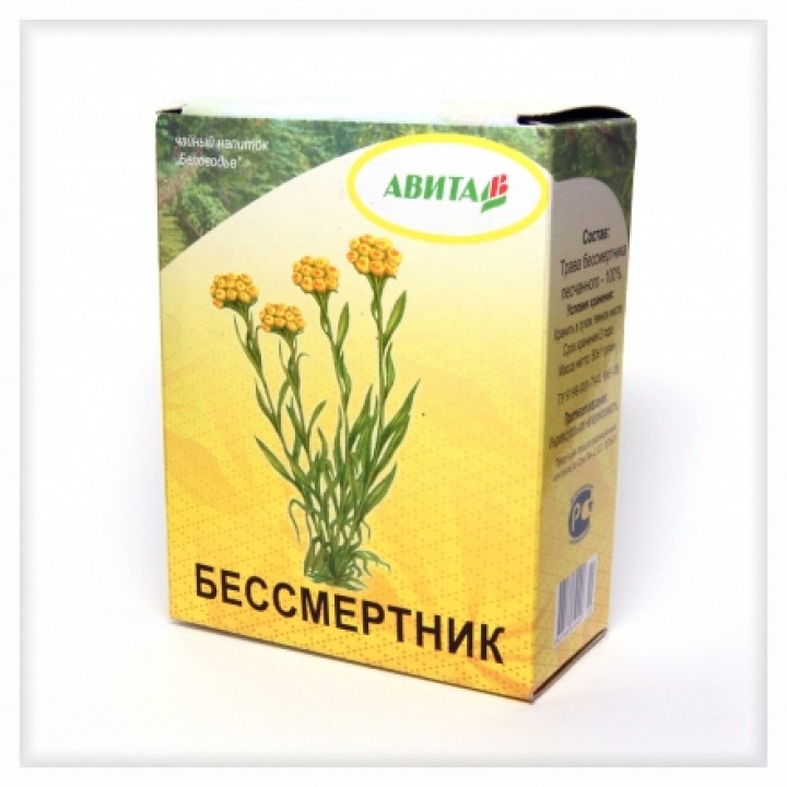 Бессмертник "Авита" 50 г при заболеваниях печени, желчного пузыря, ЖКТ, женских заболеваний