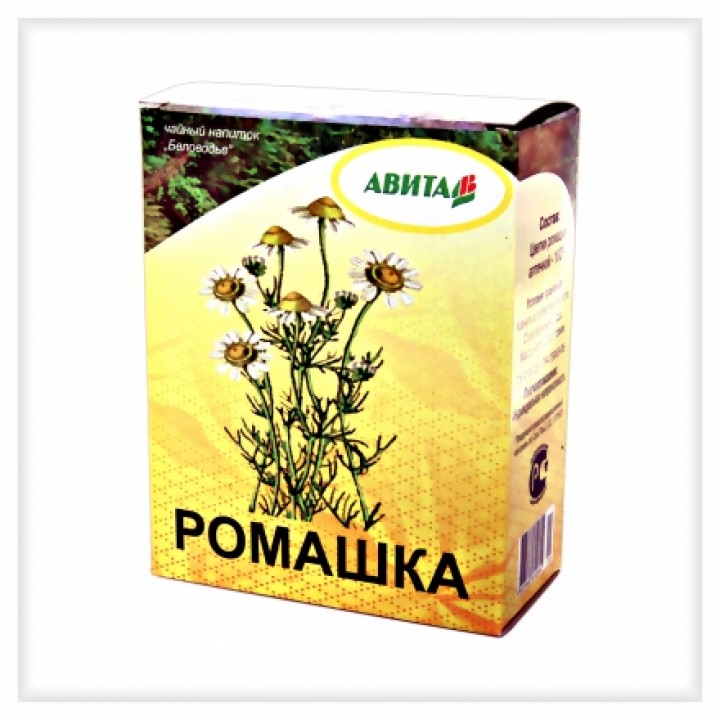 Ромашка "Авита" 25 г принимают при спазмах кишечника, при почечных коликах