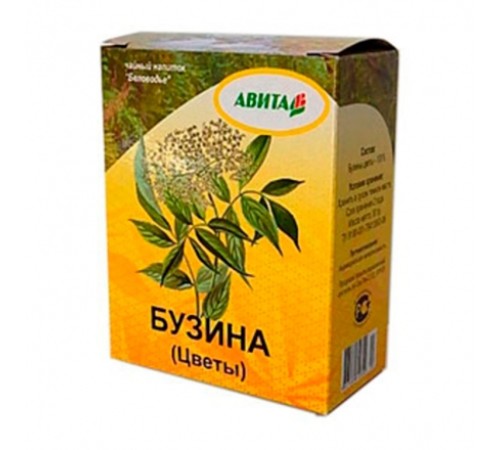 Бузина цветы "Авита" 30 г при простудных заболеваниях, гриппе, бронхитах Бузина цветы "Авита" 30 г при простудных заболеваниях, гриппе, бронхитах