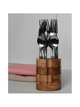 Деревянная подставка карандашница GUN