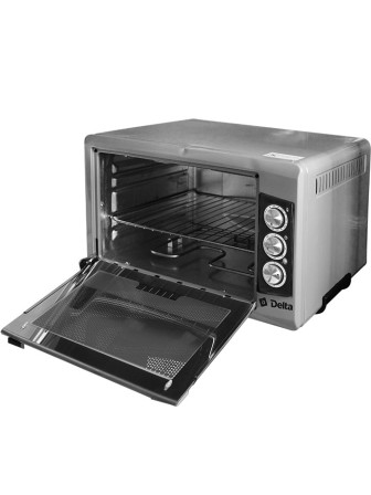 Духовка электрическая настольная DELTA D-0550 с таймером, 55 л, 1.5 кВт, серый