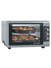 Духовка электрическая настольная DELTA D-0550 с таймером, 55 л, 1.5 кВт, серый