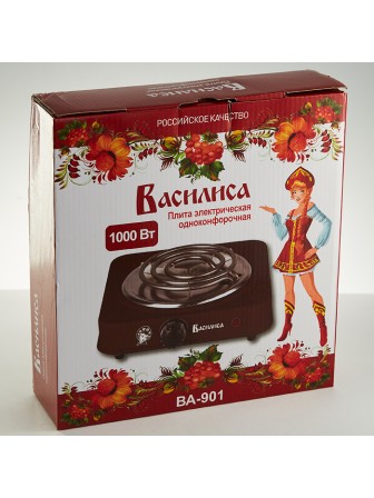 Настольная электроплитка ВАСИЛИСА ВА-901, 1 конфорка, бежевая
