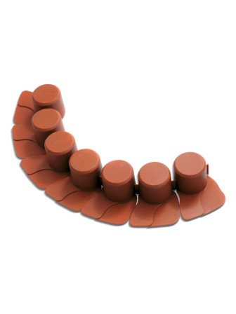 Бордюр пластиковый садовый Prosperplast IPAL7-R624 Palisada, терракотовый, 405 см