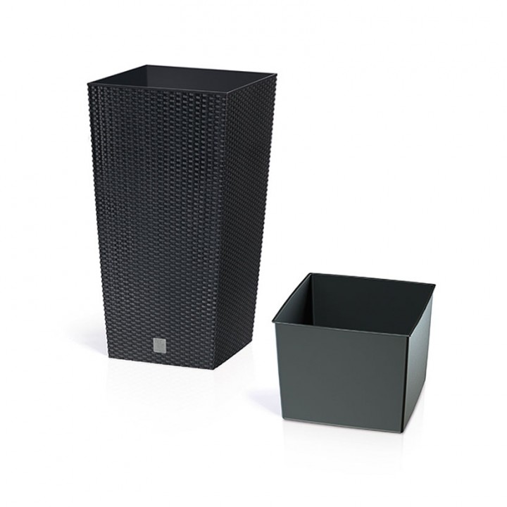 Садовое кашпо для цветов RATO SQUARE DRTS400-S433 антрацит 2 предмета 37 и 91,5 л