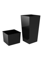 Садовое кашпо для цветов URBI SQUARE DURS400-S433 антрацит 2 предмета 37 и 91,5 л