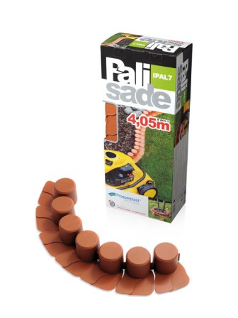 Бордюр пластиковый садовый Prosperplast IPAL7-R624 Palisada, терракотовый, 405 см