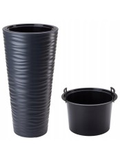 Садовое кашпо для цветов SAND SLIM DPSA400-S433 антрацит 2 предмета 18 и 45 л