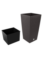 Садовое кашпо для цветов RATO SQUARE DRTS325-440U венге 2 предмета 21 и 49 л