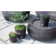 Садовое кашпо для цветов RATO ROUND DRTUS400L-440U венге 2 предмета 35 и 37,65 л