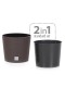 Садовое кашпо для цветов RATO ROUND DRTUS400L-440U венге 2 предмета 35 и 37,65 л