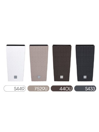 Садовое кашпо для цветов RATO SQUARE DRTS400-S449 белый 2 предмета 37 и 91,5 л