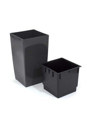 Садовое кашпо для цветов COUBI SQUARE HIGH DUW290-426U графит 2 предмета 19 и 30 л